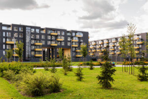 modern urban apartment buildings